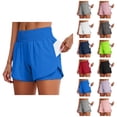 thumbnail image 1 of Athletic Running Shorts for Women Summer Casual Elastic High Waist Slim Fit Lightweight Workout Gym Shorts with Pockets, 1 of 5