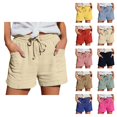 thumbnail image 1 of Athletic Running Shorts for Women Summer Casual Lightweight Elastic Waist Loose Beach Shorts with Pockets, 1 of 9