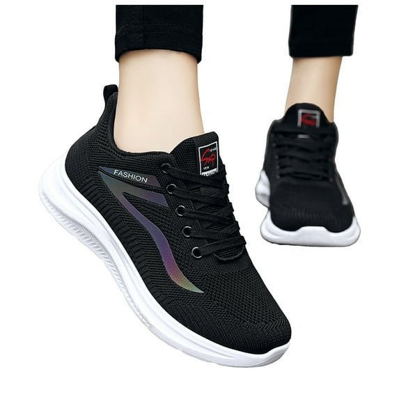 Athletic Running Tennis Shoes for Women Fall Flying Knit Comfortable Sneakers for Jogging Fitness Nursing Walking