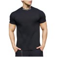 thumbnail image 1 of Athletic Shirts Men Big and Tall Tshirt Men's Crewneck Bodybuilding Gym Tees Short Sleeve Slim Fit Muscle T-Shirts Workout Athletic Fitness T-Shirt Tops, 1 of 4