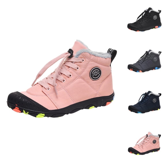 Athletic Shoes Boy Sneakers Fashion Autumn Children Boys Girls Sporsts Shoes Cotton Shoes Snow Boots Warm Thick Comfortable Lace Up