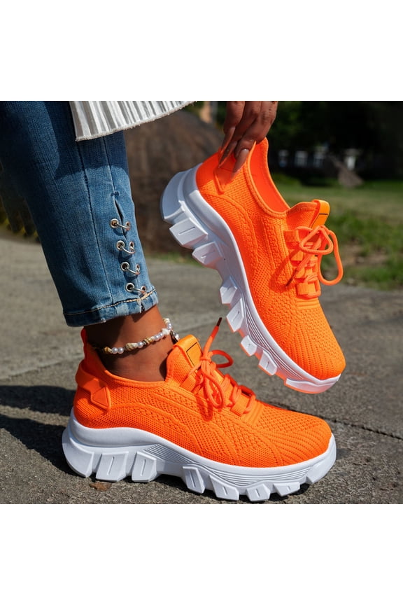 Athletic Shoes Women,Women's Running Shoes,Shoes for Women Sneakers,Womens Shoes Running Sneakers Tennis Non Slip Walking Gym Workout Athletic Comfortable Fashion saport Casual Shoe,Saffron,6