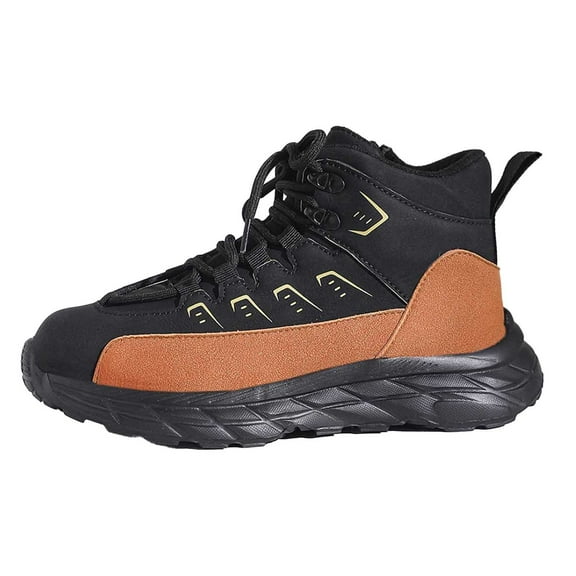 Athletic Shoes for Women Fashion Platform High Top Sneakers Comfortable Lace Up Leather Casual Athletic Shoes Pu 37 Size