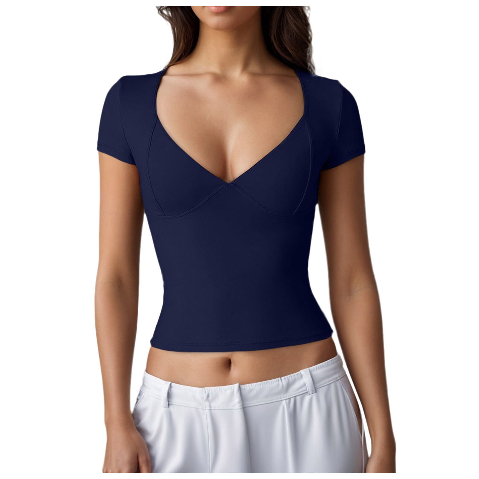 Athletic Short Sleeve Shirt Women Athletic V Neck Shirts Women Women's