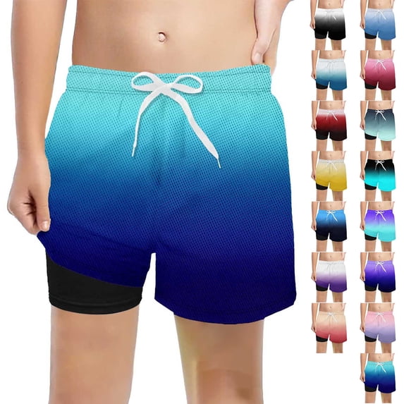 Athletic Shorts for Boys Elastic Waist Drawstring Mesh Running Shorts Compression Liner Baseball Soccer Shorts Summer Shorts Boy Shorts Size 9-10 Years