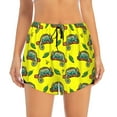 Athletic Shorts For Women Cartoon Cute Chameleon Lizard_D Athletic