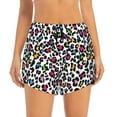 Athletic Shorts For Women Colorful Leopard Print Running Shorts For