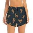 Athletic Shorts For Women Minimalist Cute Goat Cartoon Athletic