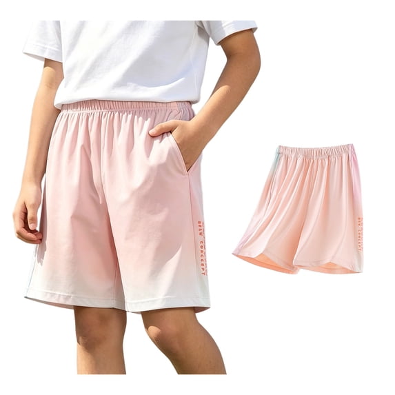 Athletic Shorts Girls Lightweight Quick Dry Running Shorts Unisex Elastic Waist Basketball Shorts with Pockets Boys Summer Shorts for Boys 4-5 Years