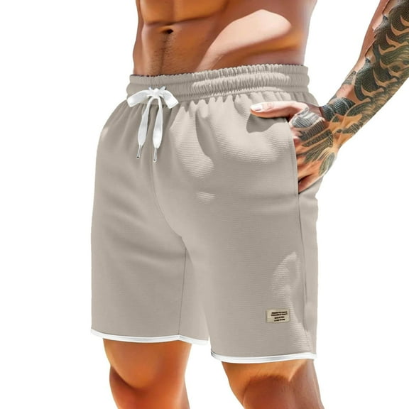 Athletic Shorts for Men – Quick Dry 7 Inch Fit Men's Casual Shorts Summer Comfortable Breathable Loose Fit Fashionable Two Layer Design Versatile Daily Wear Lightweight