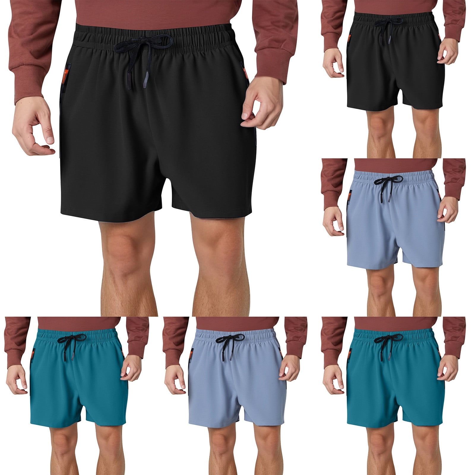 Spiro Men's Quick-Dry Basketball Shorts - Black/White, Size S, Elastic Waist With Drawstring - View #10