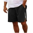 thumbnail image 1 of Athletic Shorts for Mens Quick Dry Absorb Sweat Sweatpants Drawstring Elastic Waist Shorts Pull On Stretch High Waisted Shorts Side Zipper Beach Shorts Workout Running Gym Pants with Pockets, 1 of 6