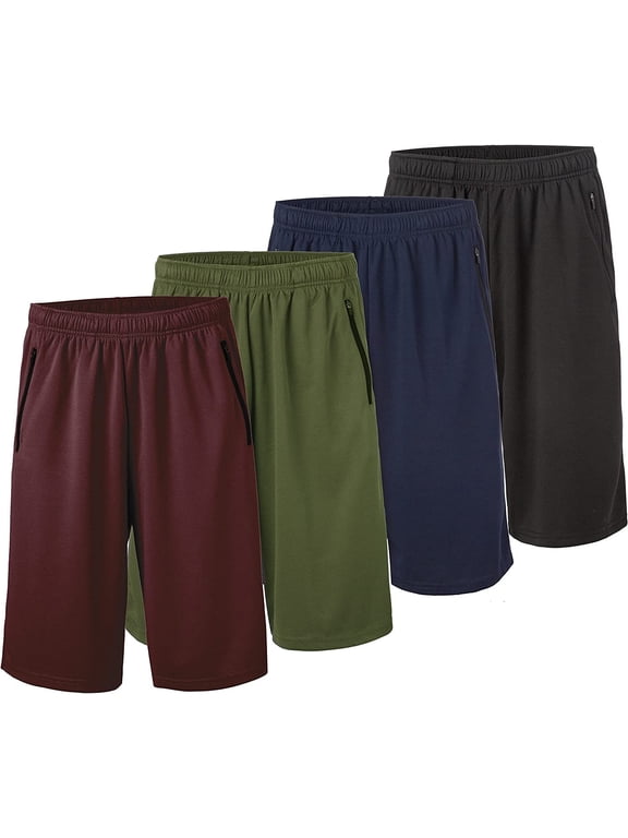 Athletic Shorts for Men - 4 Pack Men's Activewear Quick Dry Basketball Shorts - Workout, Gym, Running Set I, XX-Large