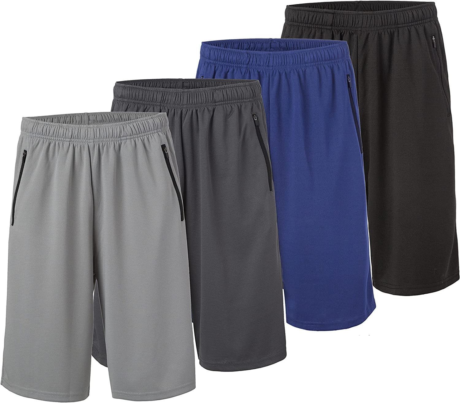Athletic Shorts for Men - 4 Pack Men's Activewear Quick Dry Basketball ...