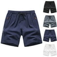 thumbnail image 1 of Athletic Shorts for Men Elastic Waist Bermuda Workout Gym Shorts with Zipper Pockets, 3XL, 1 of 9