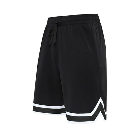 Athletic Shorts for Men High Street Solid Color Basketball Sports Shorts Cropped Pants Black XXL