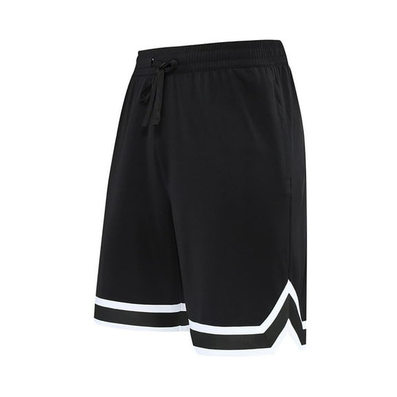 Athletic Shorts for Men High Street Solid Color Basketball Sports Shorts Cropped Pants Black XXL