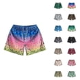thumbnail image 1 of Athletic Shorts for Men Women 2026 Summer Casual Elastic Waist Breathable Boho Printed Beach Shorts with Pockets, 1 of 3