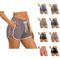 thumbnail image 1 of Athletic Shorts for Women 2026 Summer Elastic High Waist Drawstring Workout Exercise Running Shorts with Pockets, 1 of 7