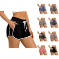thumbnail image 1 of Athletic Shorts for Women 2026 Summer Elastic High Waist Drawstring Workout Exercise Running Shorts with Pockets, 1 of 7