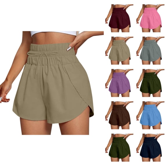 Athletic Shorts for Women 2026 Summer Elastic High Waist Quick Drying Workout Exercise Yoga Running Shorts