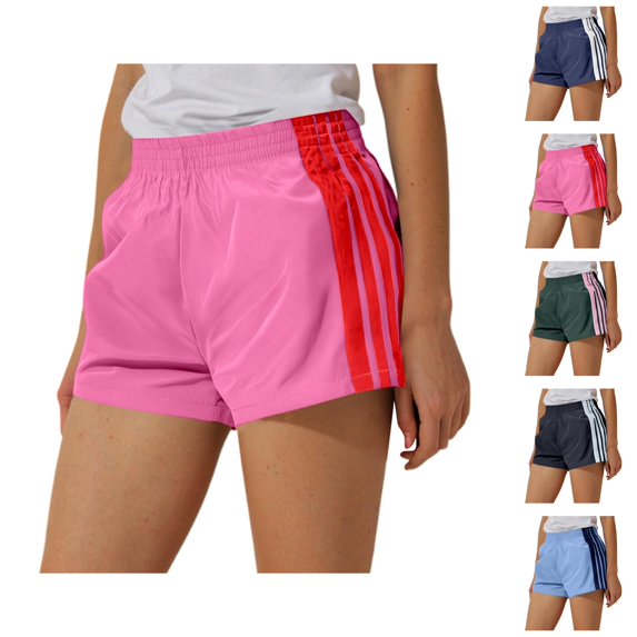 Athletic Shorts for Women 2026 Summer Elastic Waist Stretchy Quick Drying Workout Exercise Running Shorts
