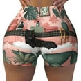thumbnail image 1 of Athletic Shorts for Women, Black Cat Pink Bathroom Seam Womens Shorts High Waisted Sport Running Workout Gym, 1 of 8