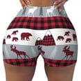 thumbnail image 1 of Athletic Shorts for Women, Buffalo Plaid Forest Seam Womens Shorts High Waisted Sport Running Workout Gym, 1 of 8