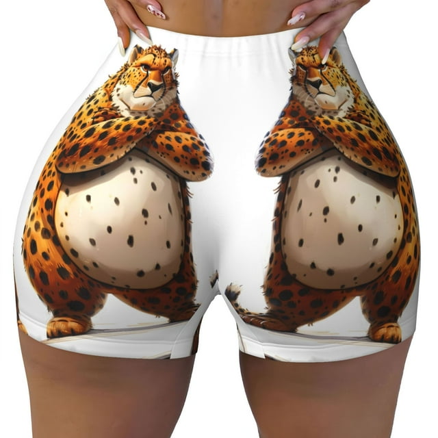 womens cheetah nike shorts