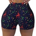 thumbnail image 1 of Athletic Shorts for Women, Christmas Deer Seam Womens Shorts High Waisted Sport Running Workout Gym, 1 of 8