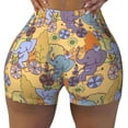 thumbnail image 1 of Athletic Shorts for Women, Cycling Elephant On Bicycle In Park Seam Womens Shorts High Waisted Sport Running Workout Gym, 1 of 8