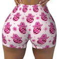 Athletic Shorts for Women, Groovy Pink Disco Balls Wicking Seamless