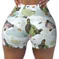 thumbnail image 1 of Athletic Shorts for Women, Mallard Ducks Wild Birds Seam Womens Shorts High Waisted Sport Running Workout Gym, 1 of 8