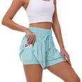thumbnail image 1 of Athletic Shorts for Women Running Tennis Gym Yoga Workout Butterfly Shorts 2-in-1 Quick-Drying with Pockets, 1 of 7