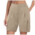 thumbnail image 1 of Athletic Shorts for Women Suit Summer Bag Straight Tube Loose Fit Casual Bermuda Cargo Board Gym Khaki Bottoms Sizes S, 1 of 6