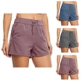 thumbnail image 1 of Athletic Shorts for Women Summer Elastic Waist Relaxed Fit Breathable Workout Exercise Gym Running Shorts with Pockets, 1 of 7