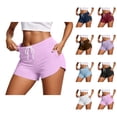 thumbnail image 1 of Athletic Shorts for Women Summer Elastic Waist Workout Exercise Running Yoga Gym Bodycon Booty Mini Shorts with Pockets, 1 of 6