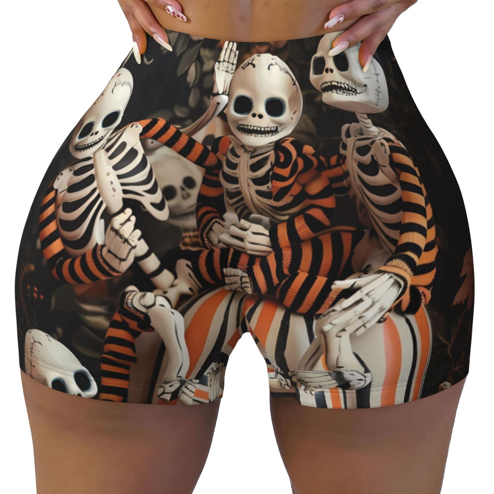 Halloween Zombie Pattern Print Women's Shorts