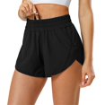 thumbnail image 1 of Athletic Shorts for Women, Women's Quick Dry Workout Sports Active Running Track Shorts with Elastic and Zip Pockets, 1 of 6