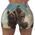 thumbnail image 1 of Athletic Shorts for Women, desert Man Shepherd Dog Seam Womens Shorts High Waisted Sport Running Workout Gym, 1 of 8