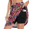 thumbnail image 1 of Athletic Skorts For Women Knee Length Drawstring Athletic Skort High Waist Built-In Shorts Tennis Golf Skirt With Side Pocket For Sports Red XL, 1 of 4