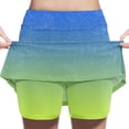 thumbnail image 1 of Athletic Skorts for Girl Elastic Tennis Yoga Shorts High Waist Gradient Printed Skirt Tummy Control Skinny Joggers, 1 of 6