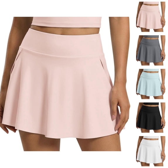 Athletic Skorts for Women Summer High Waisted Lightweight Tennis Golf Skirts with Inner Shorts Pockets