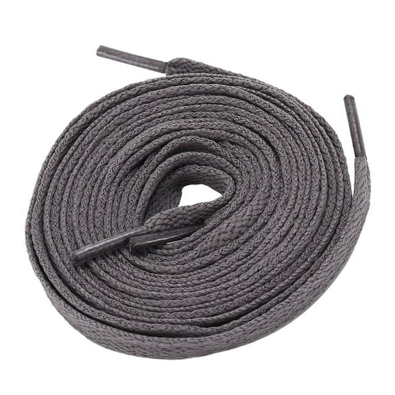 Athletic Sneaker Canvas Shoes Laces String Dark Gray Pair