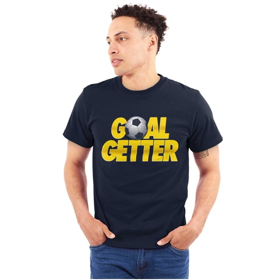 Athletic Soccer Fan Goal Getter Pun Plus Size Crewneck Graphic Tee Shirt Brisco Brands 4X