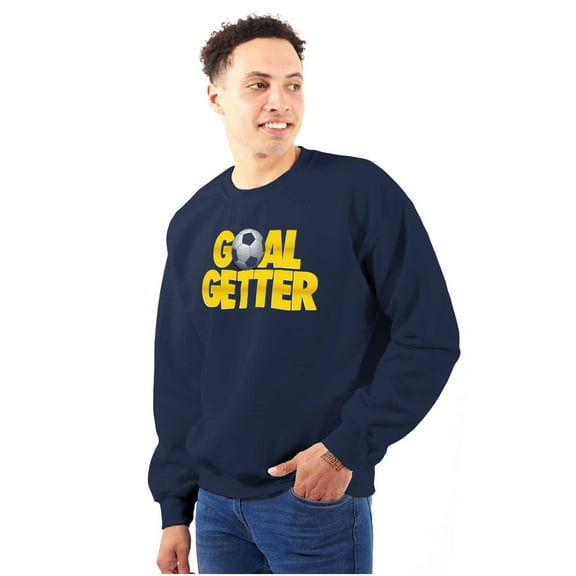 Athletic Soccer Fan Goal Getter Pun Sweatshirt for Men or Women Brisco Brands S