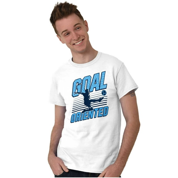Athletic Soccer Fan Goal Oriented Pun Men's Graphic T Shirt Tees Brisco Brands S