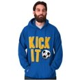 thumbnail image 1 of Athletic Soccer Fan Kick It Goal Hoodie Hooded Sweatshirt Men Brisco Brands M, 1 of 6