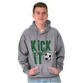 thumbnail image 1 of Athletic Soccer Fan Kick It Goal Men's Big & Tall Graphic Hoodie Brisco Brands 2X, 1 of 5