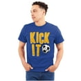 thumbnail image 1 of Athletic Soccer Fan Kick It Goal Men's Big & Tall Crewneck Graphic Tee Brisco Brands 3X, 1 of 5